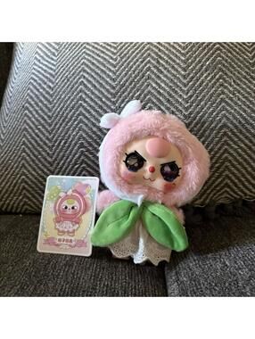 bb3 pink flower plush pendant